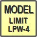 Piktogram - Model: Limit LPW-4